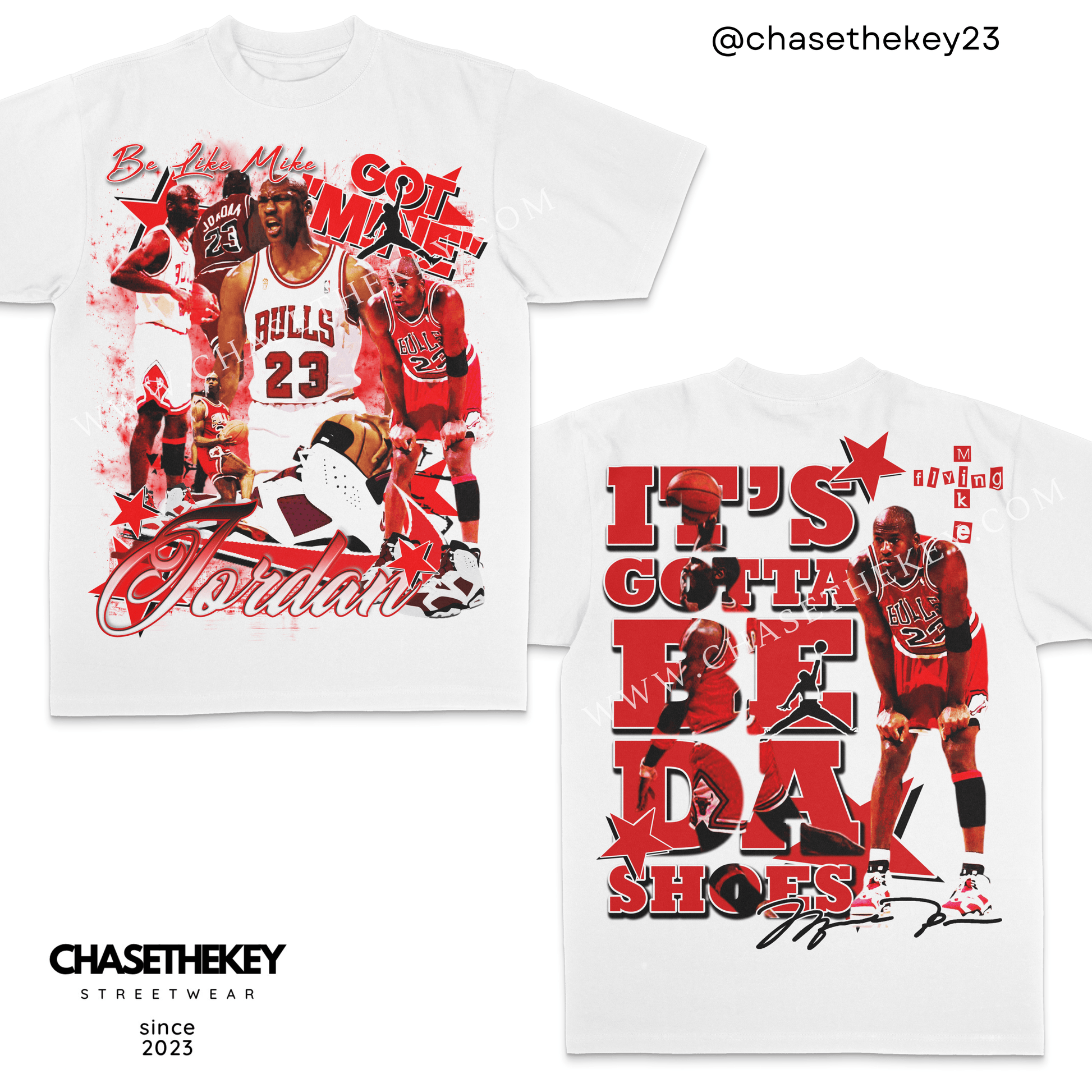 Michael Jordan sneaker campaign shirt